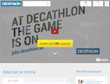 Tablet Screenshot of jobs.decathlon.be